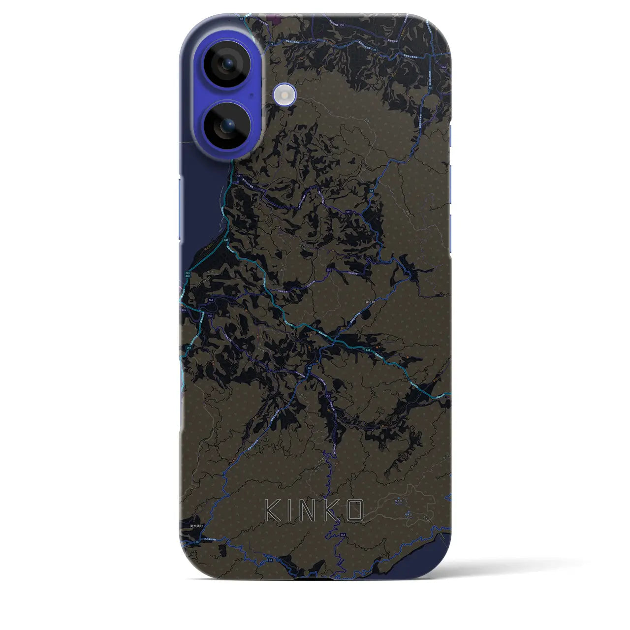 【錦江(鹿児島県)】地図柄iPhoneケース(バックカバータイプ)