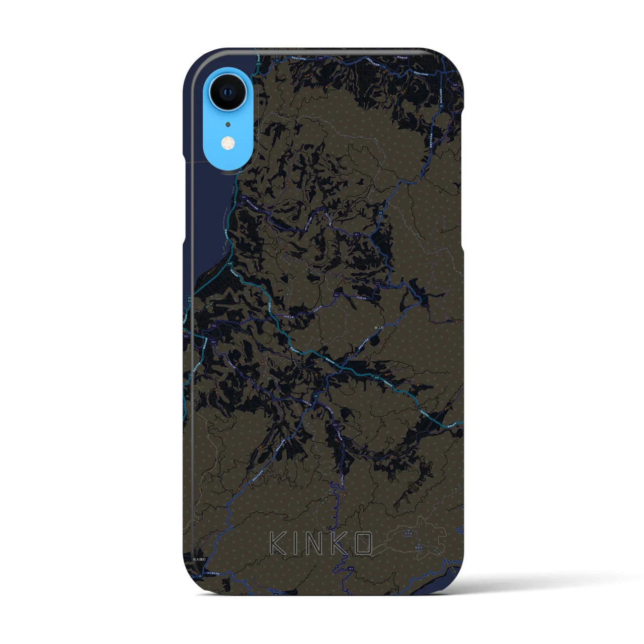 【錦江(鹿児島県)】地図柄iPhoneケース(バックカバータイプ)