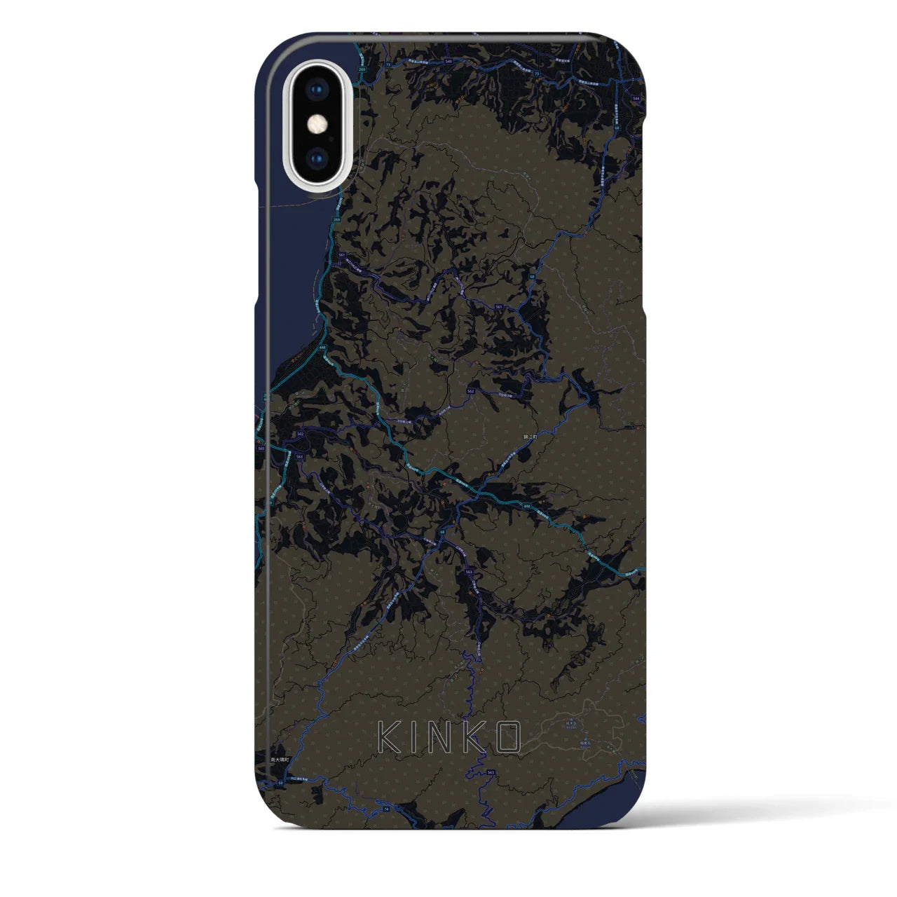 【錦江(鹿児島県)】地図柄iPhoneケース(バックカバータイプ)