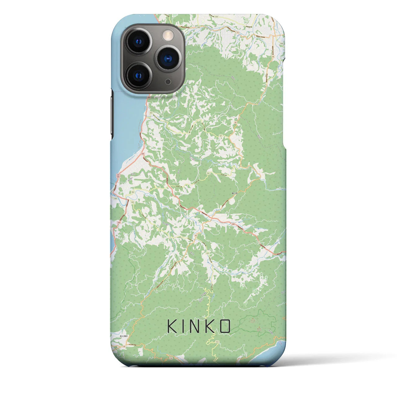【錦江(鹿児島県)】地図柄iPhoneケース(バックカバータイプ)