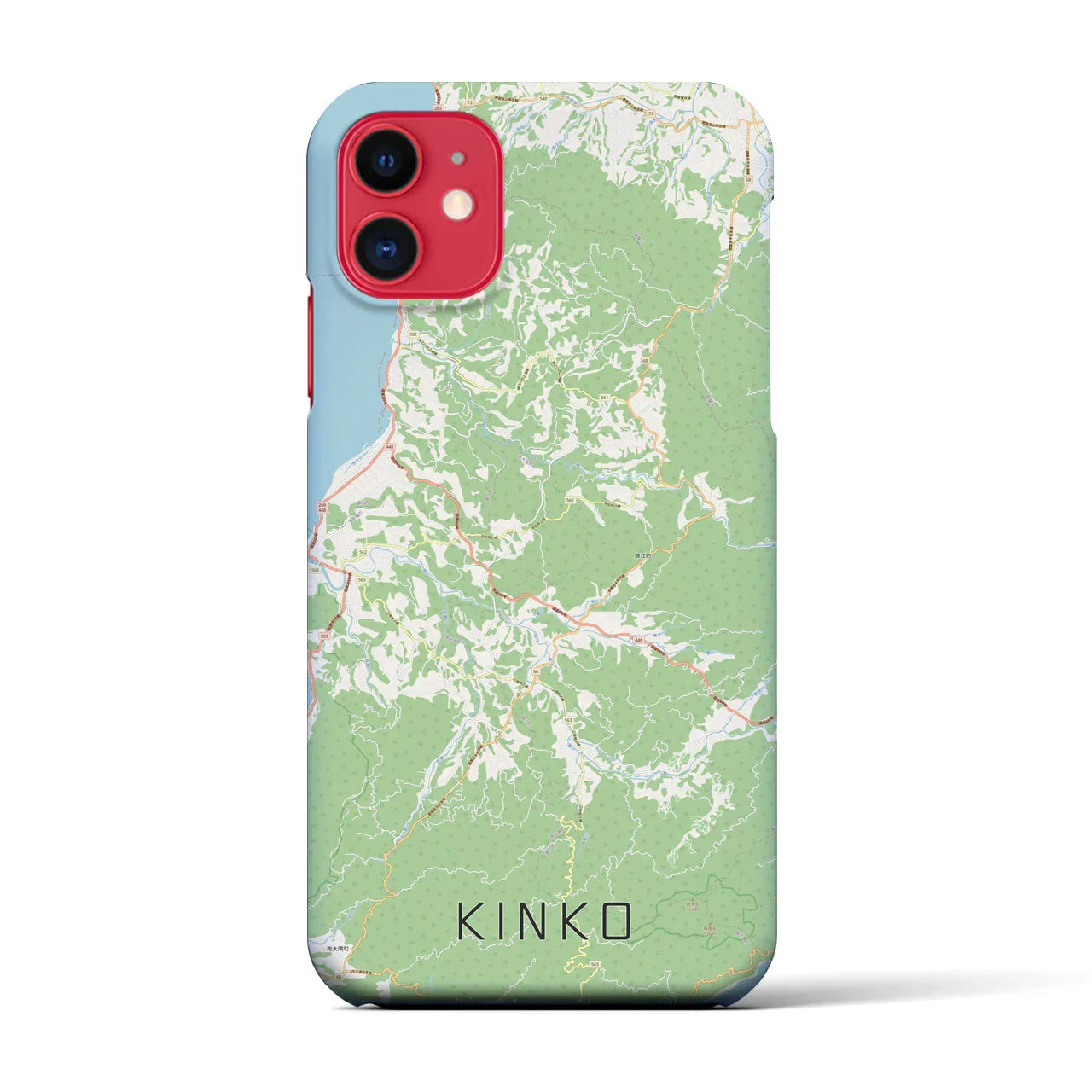 【錦江(鹿児島県)】地図柄iPhoneケース(バックカバータイプ)