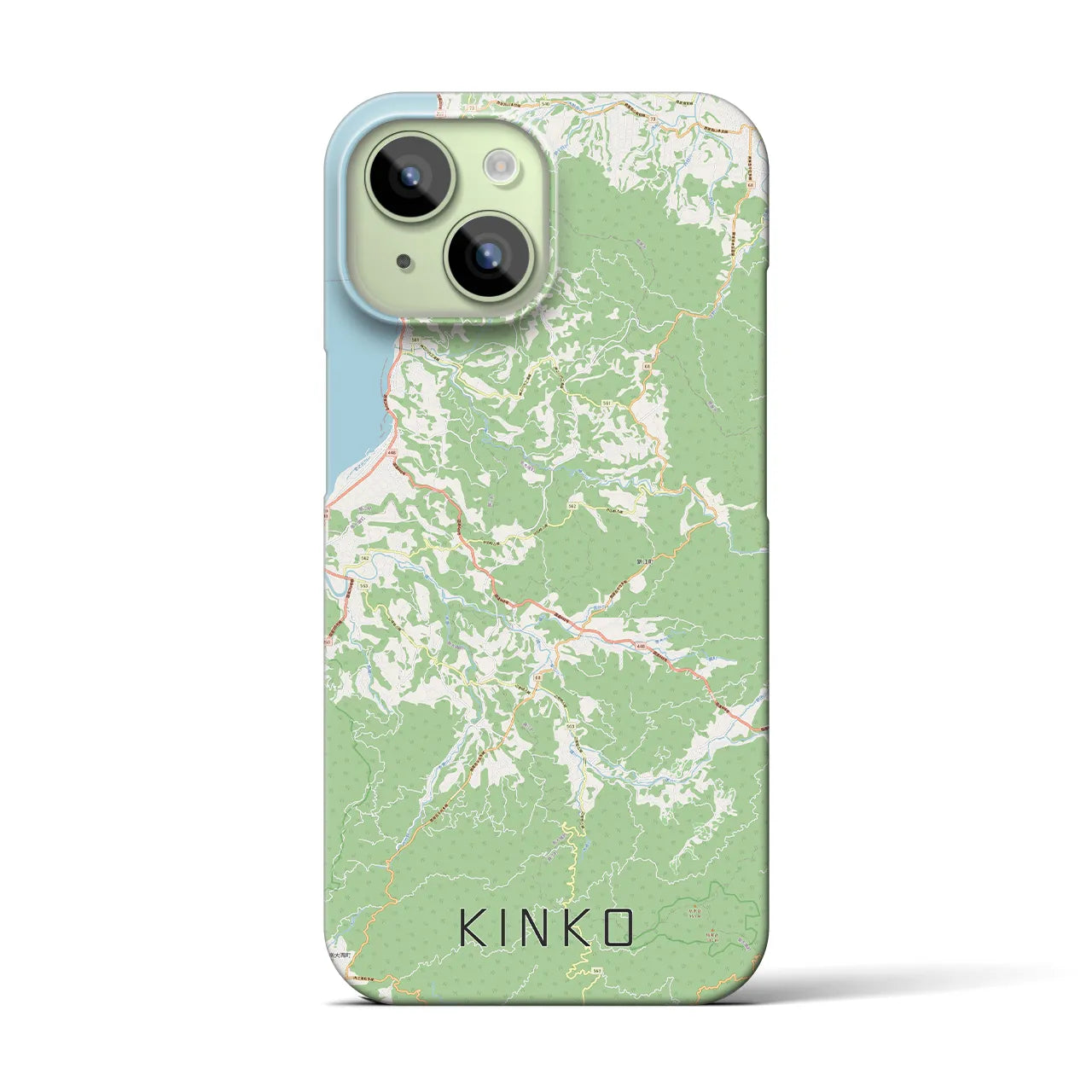 【錦江(鹿児島県)】地図柄iPhoneケース(バックカバータイプ)