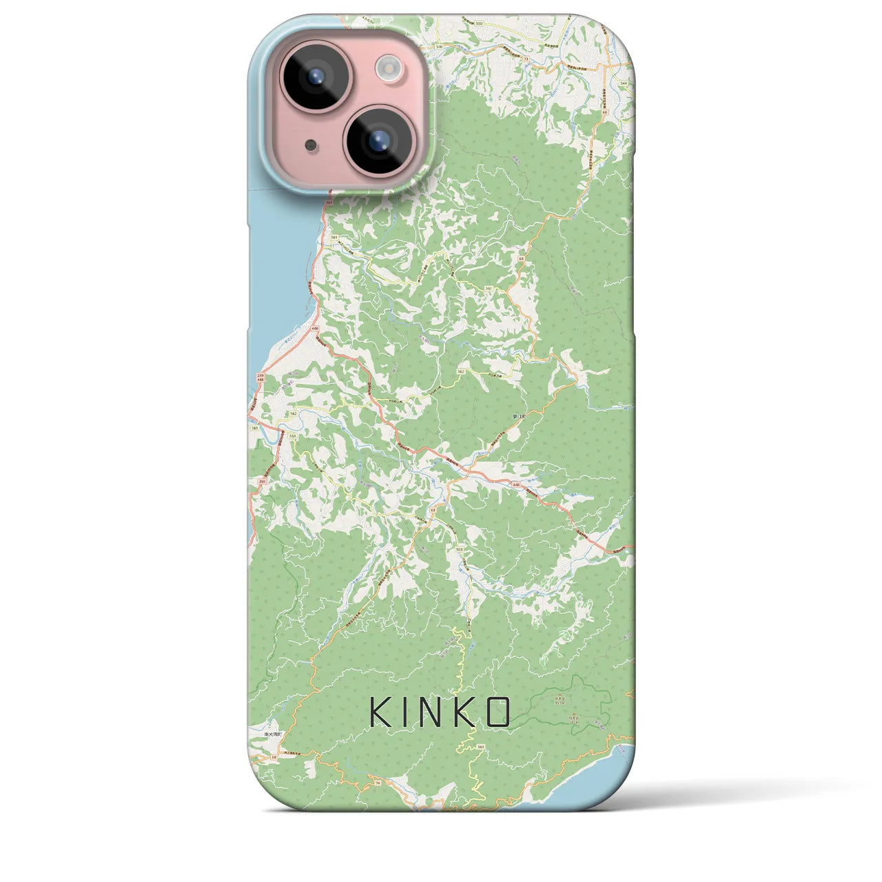 【錦江(鹿児島県)】地図柄iPhoneケース(バックカバータイプ)