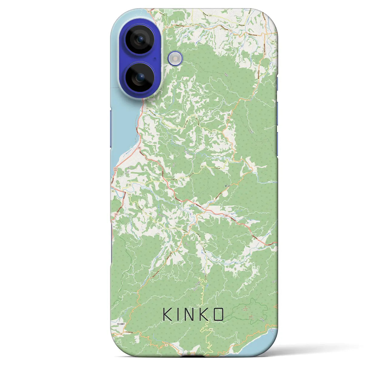 【錦江(鹿児島県)】地図柄iPhoneケース(バックカバータイプ)