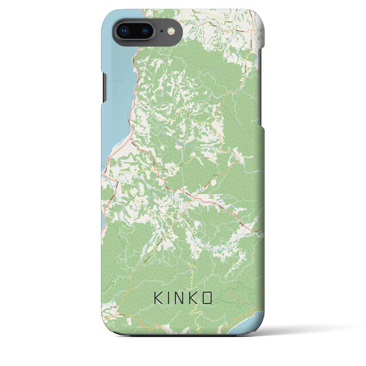 【錦江(鹿児島県)】地図柄iPhoneケース(バックカバータイプ)