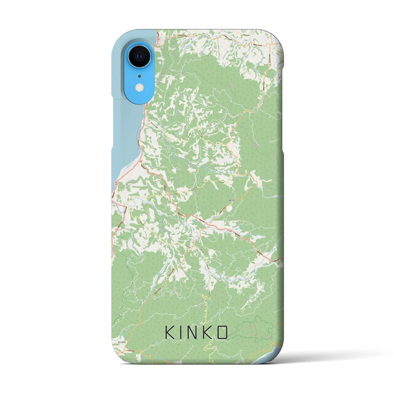 【錦江(鹿児島県)】地図柄iPhoneケース(バックカバータイプ)