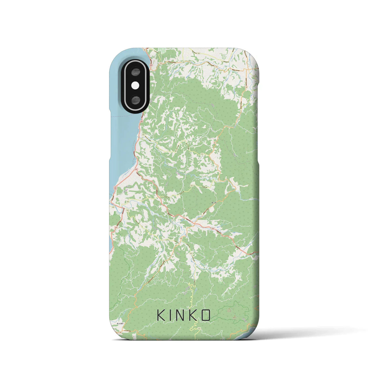 【錦江(鹿児島県)】地図柄iPhoneケース(バックカバータイプ)