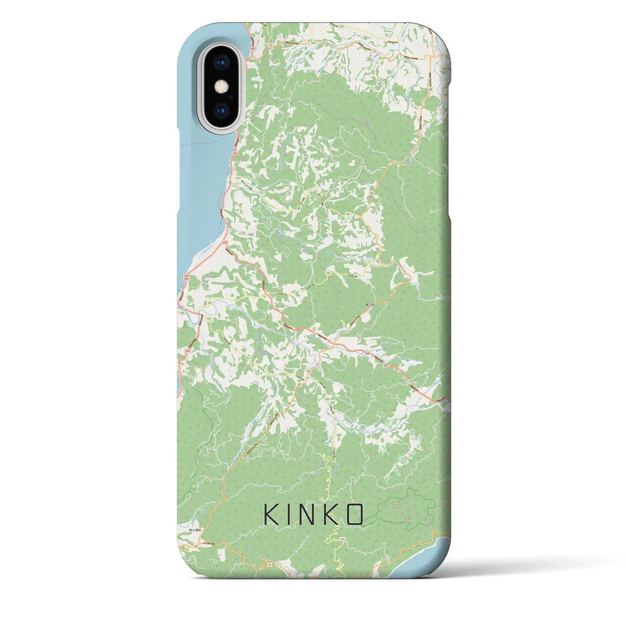 【錦江(鹿児島県)】地図柄iPhoneケース(バックカバータイプ)