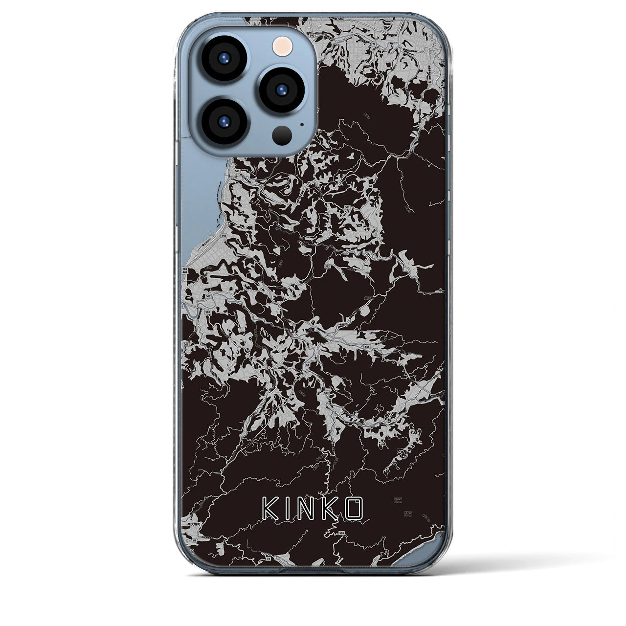 【錦江(鹿児島県)】地図柄iPhoneケース(クリアタイプ)