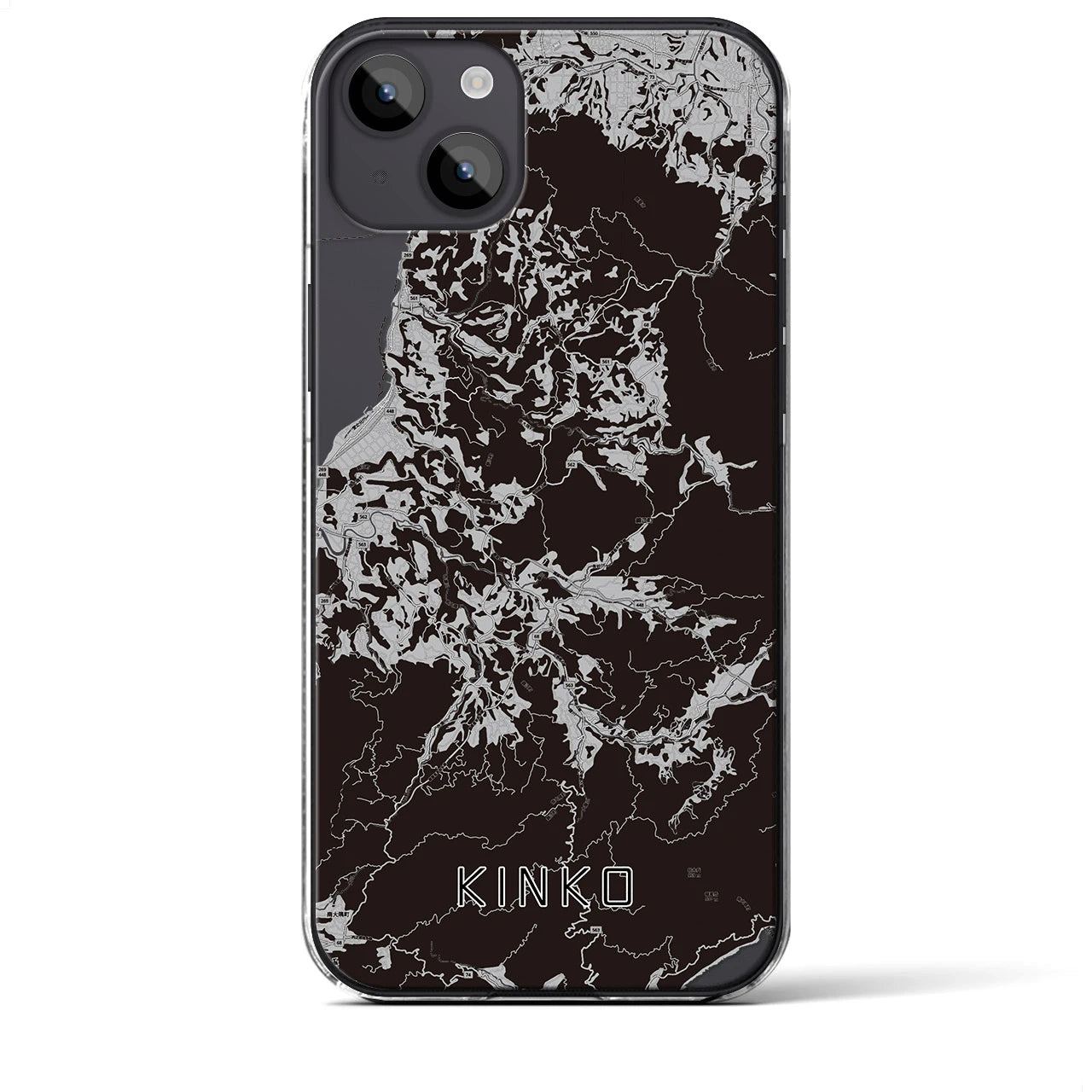 【錦江(鹿児島県)】地図柄iPhoneケース(クリアタイプ)
