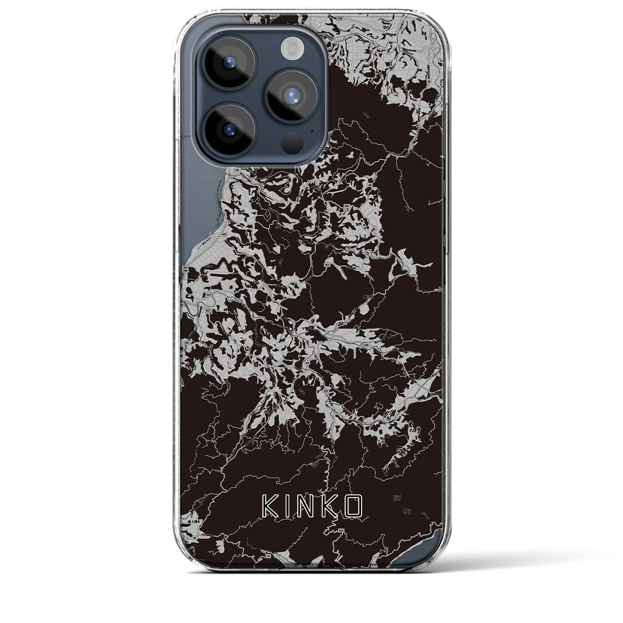 【錦江(鹿児島県)】地図柄iPhoneケース(クリアタイプ)