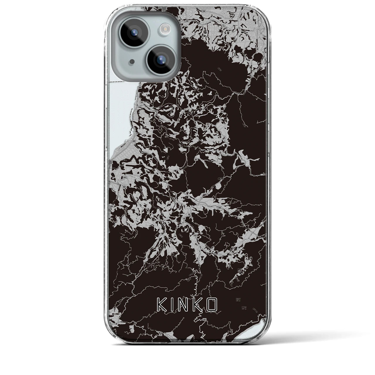 【錦江(鹿児島県)】地図柄iPhoneケース(クリアタイプ)