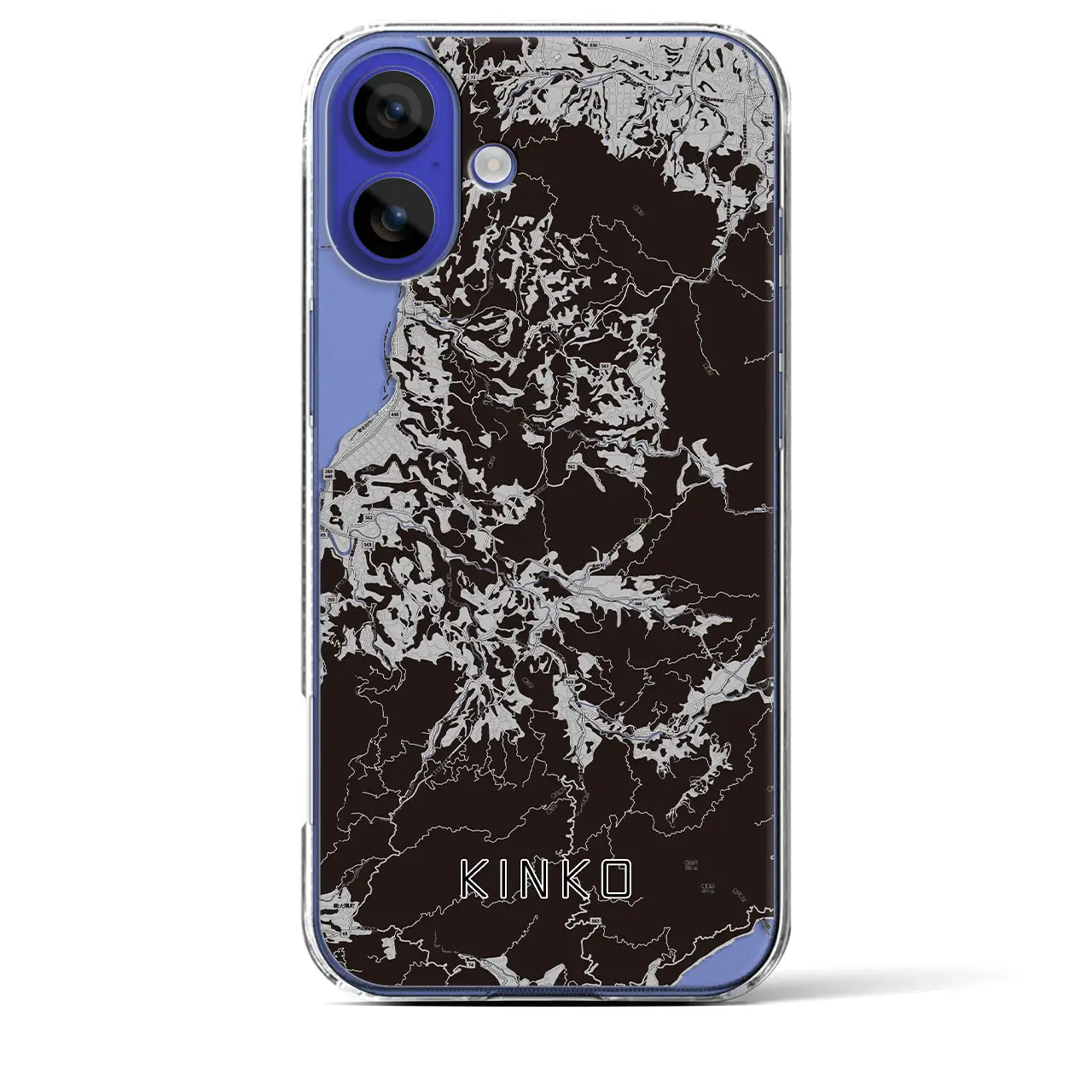 【錦江(鹿児島県)】地図柄iPhoneケース(クリアタイプ)