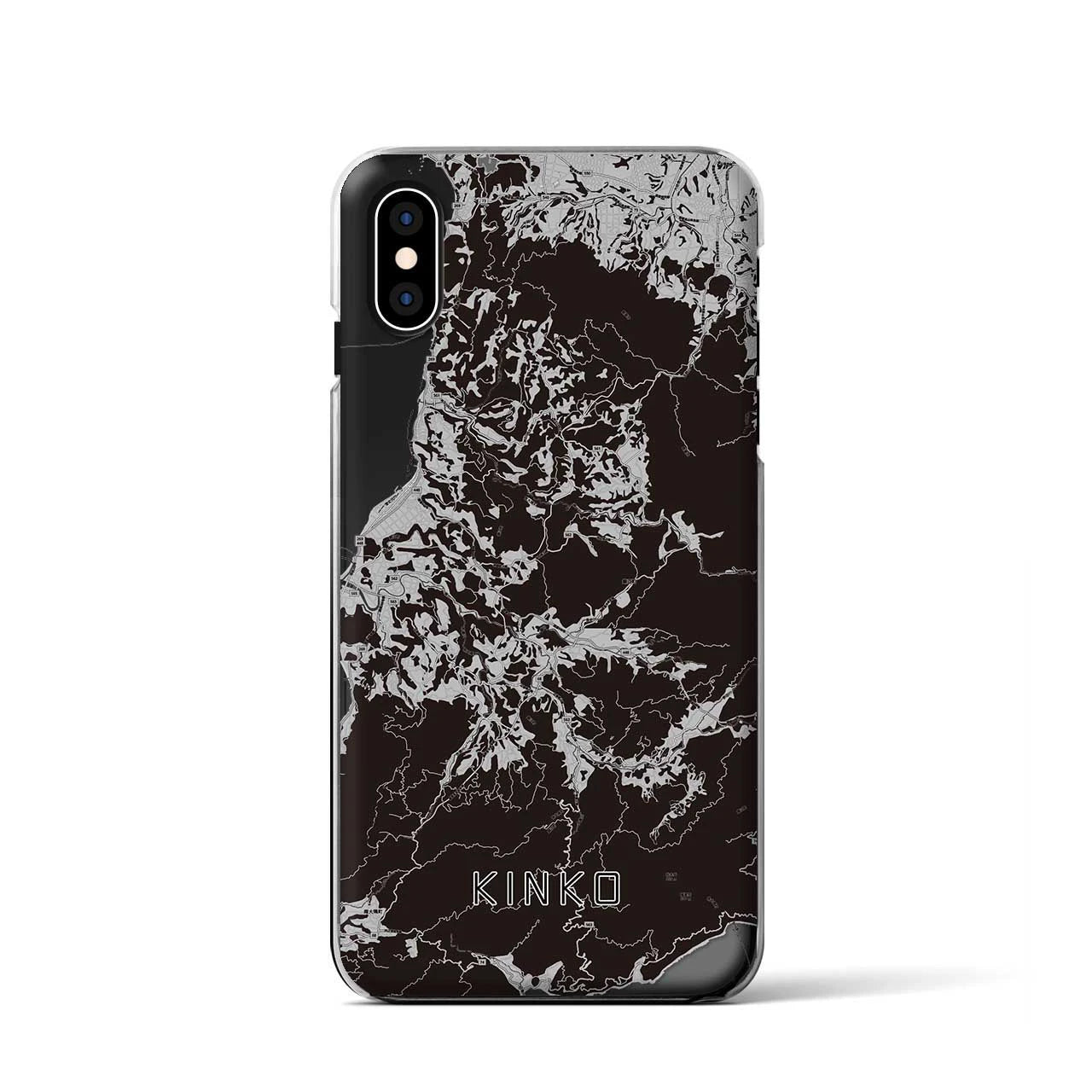 【錦江(鹿児島県)】地図柄iPhoneケース(クリアタイプ)