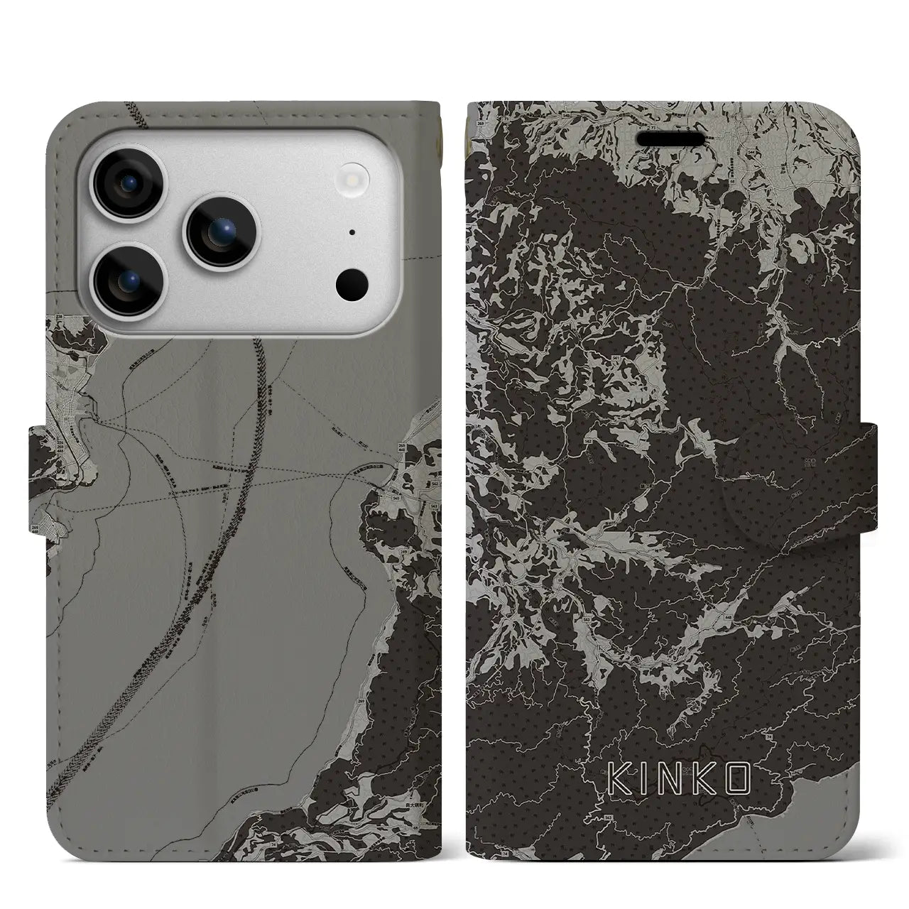 【錦江(鹿児島県)】地図柄iPhoneケース(手帳タイプ)