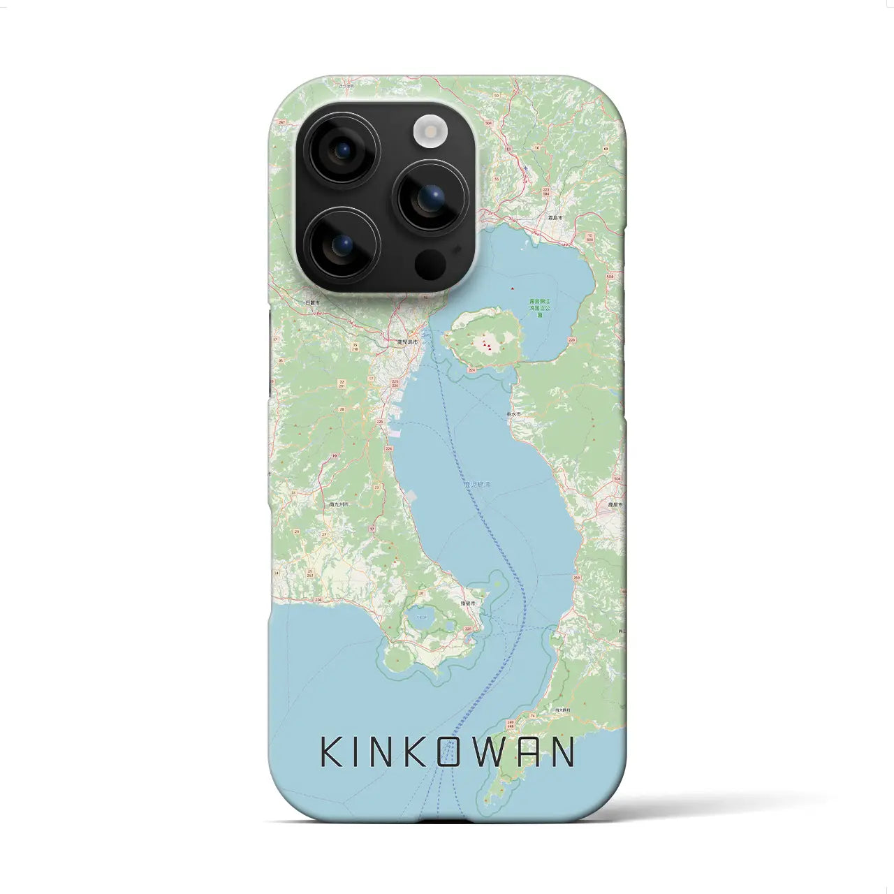 【錦江湾(鹿児島県)】地図柄iPhoneケース(バックカバータイプ)