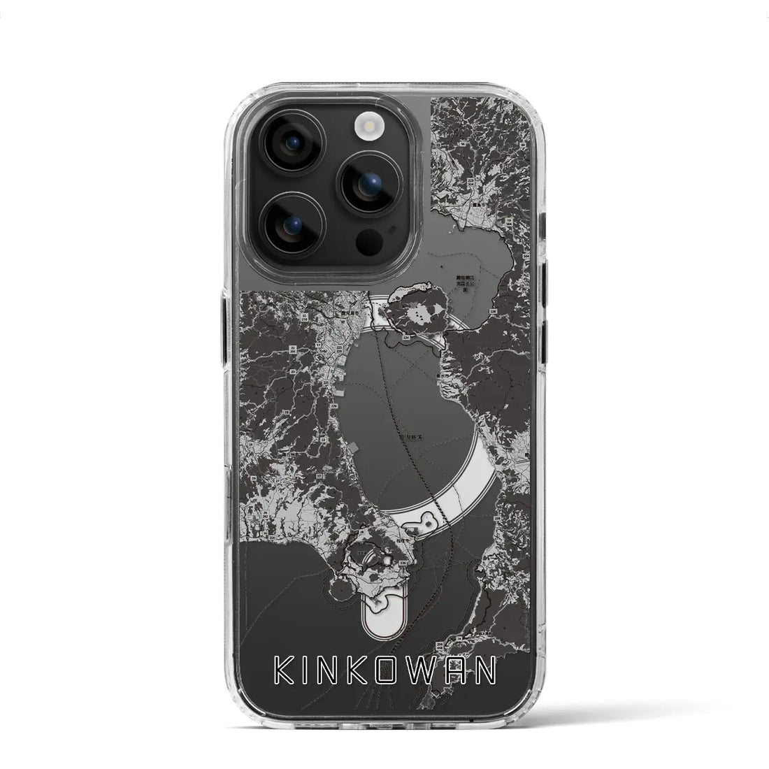 【錦江湾(鹿児島県)】地図柄iPhoneケース(MagSafeタイプ)