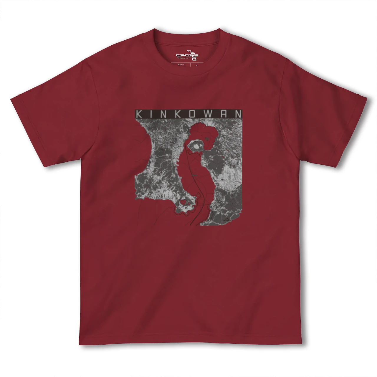 【錦江湾(鹿児島県)】地図柄ヘビーウェイトTシャツ