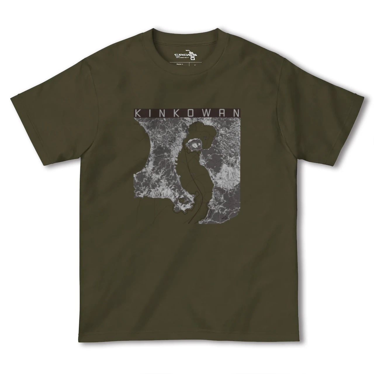 【錦江湾(鹿児島県)】地図柄ヘビーウェイトTシャツ