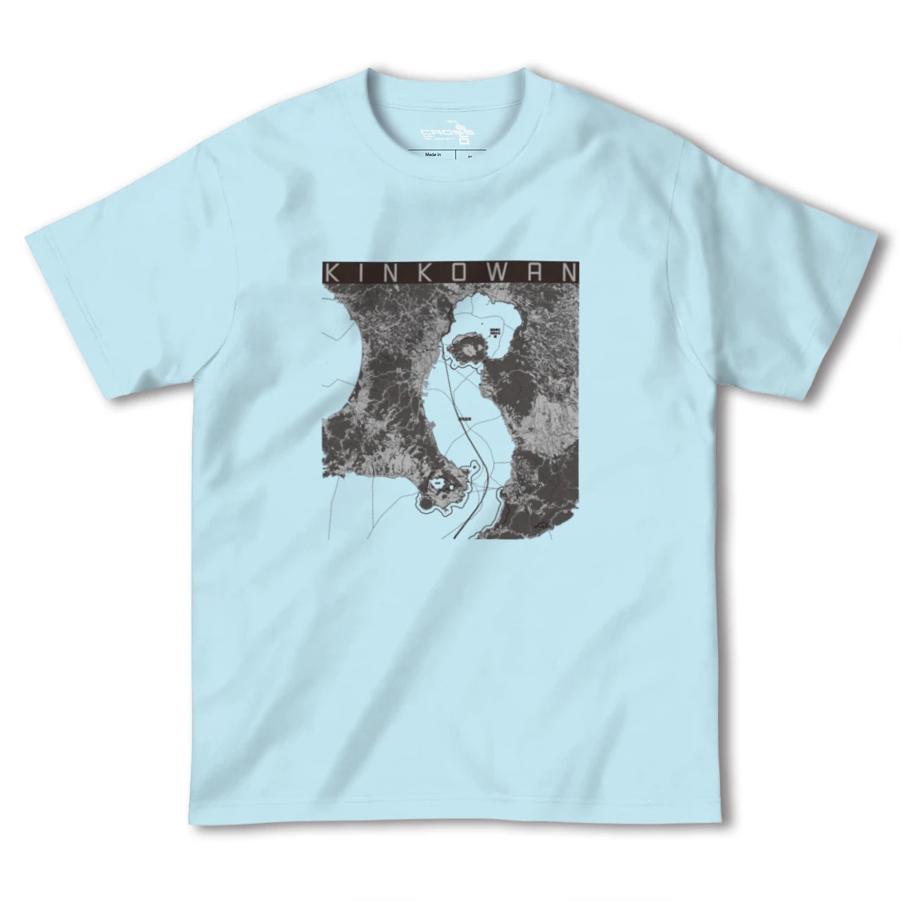 【錦江湾(鹿児島県)】地図柄ヘビーウェイトTシャツ