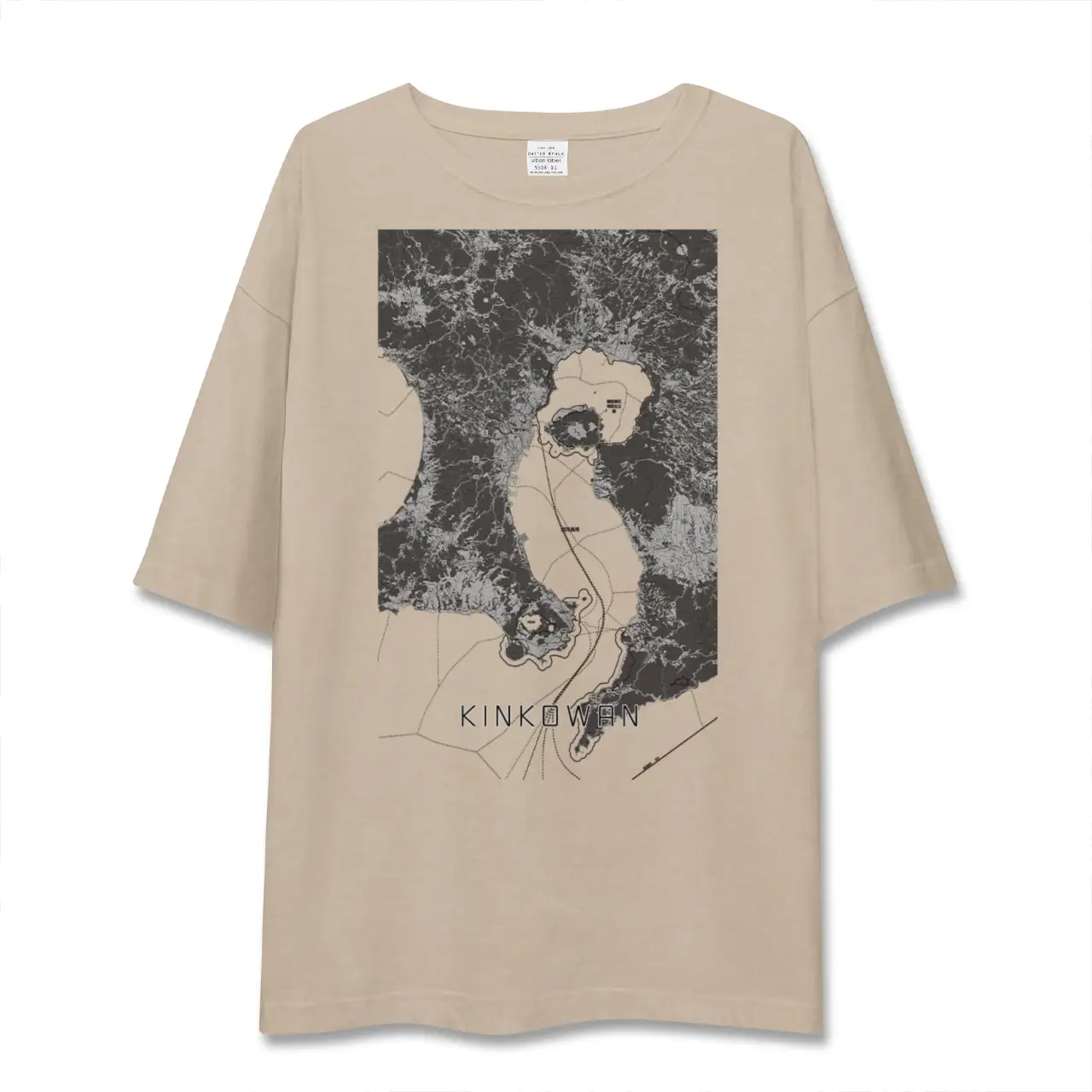 【錦江湾(鹿児島県)】地図柄ビッグシルエットTシャツ
