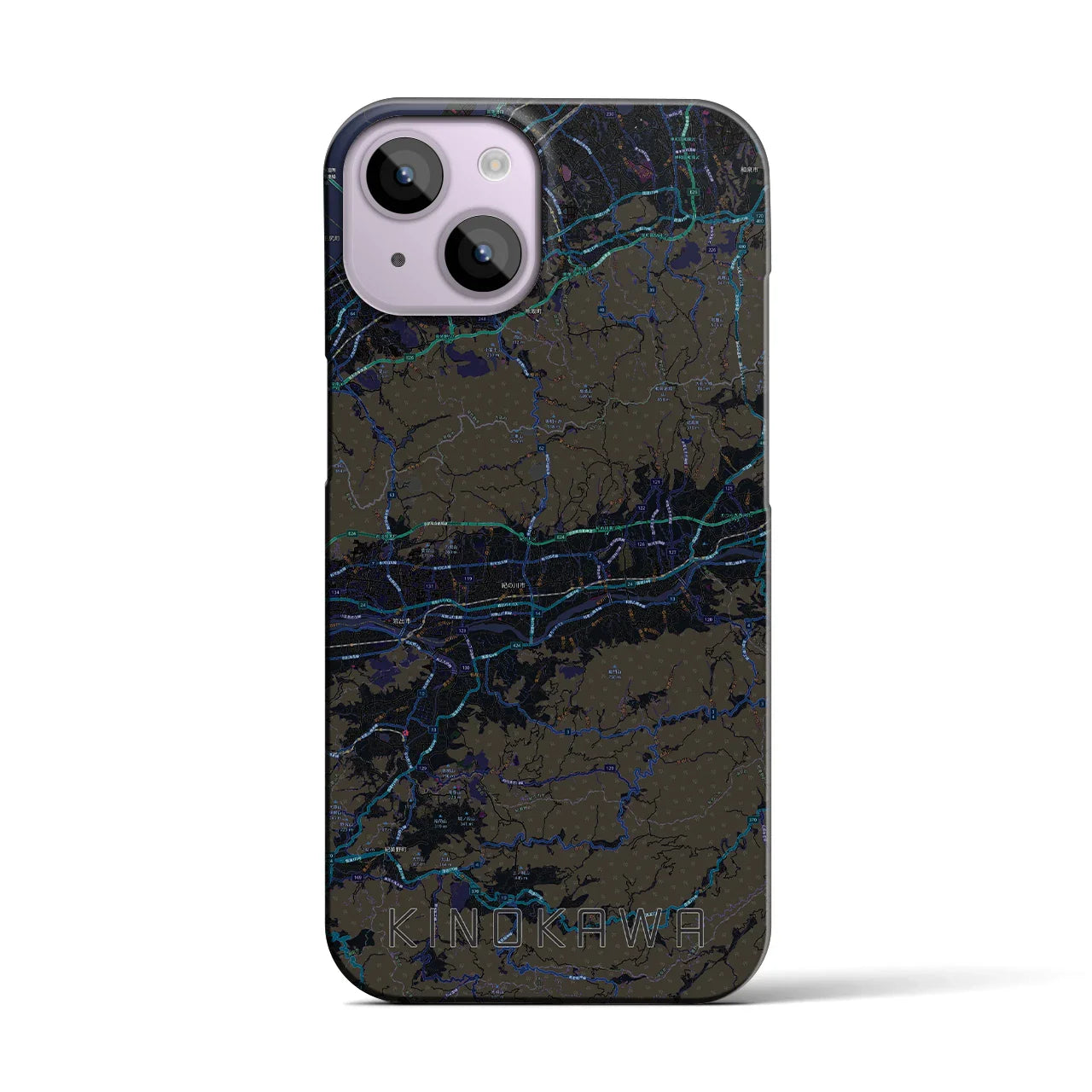 【紀の川(和歌山県)】地図柄iPhoneケース(バックカバータイプ)