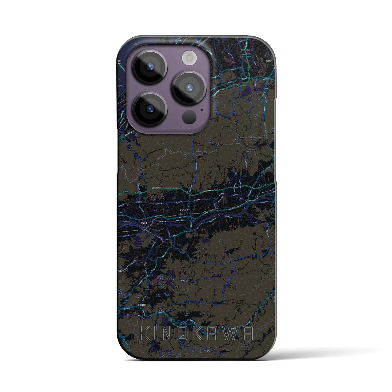 【紀の川(和歌山県)】地図柄iPhoneケース(バックカバータイプ)