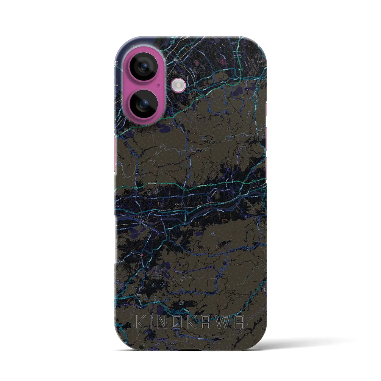 【紀の川(和歌山県)】地図柄iPhoneケース(バックカバータイプ)