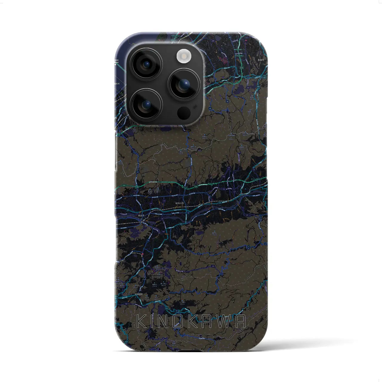 【紀の川(和歌山県)】地図柄iPhoneケース(バックカバータイプ)