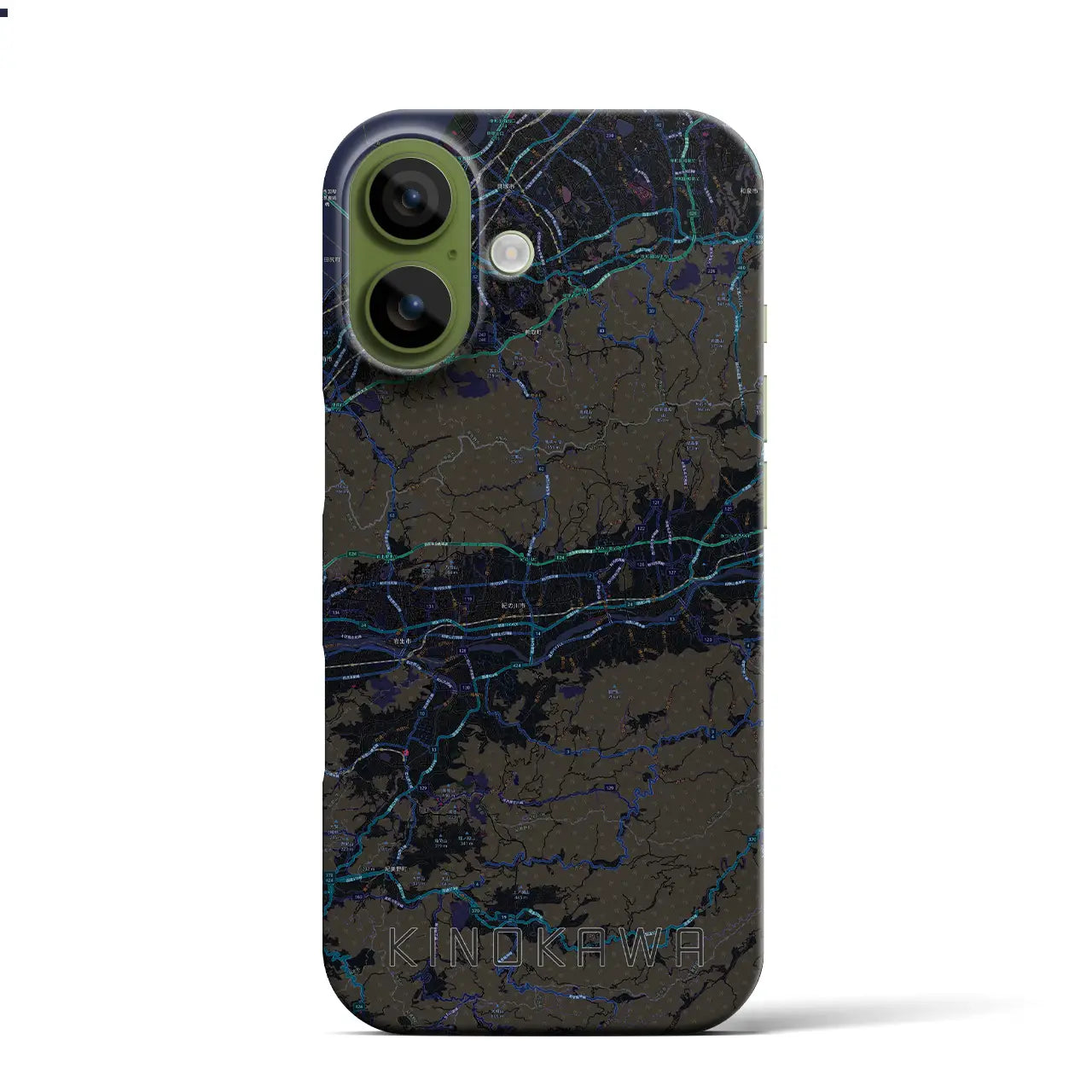 【紀の川(和歌山県)】地図柄iPhoneケース(バックカバータイプ)