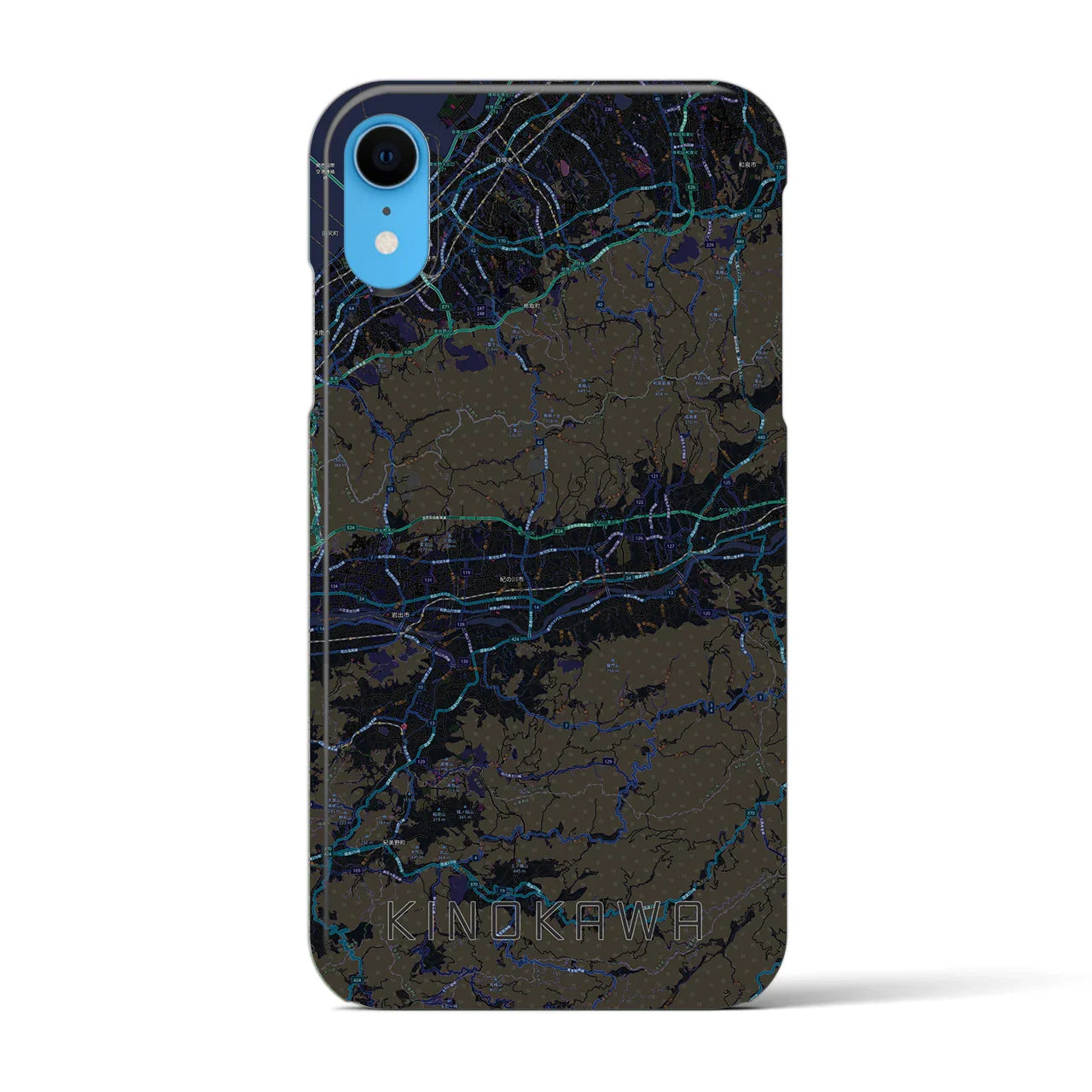 【紀の川(和歌山県)】地図柄iPhoneケース(バックカバータイプ)