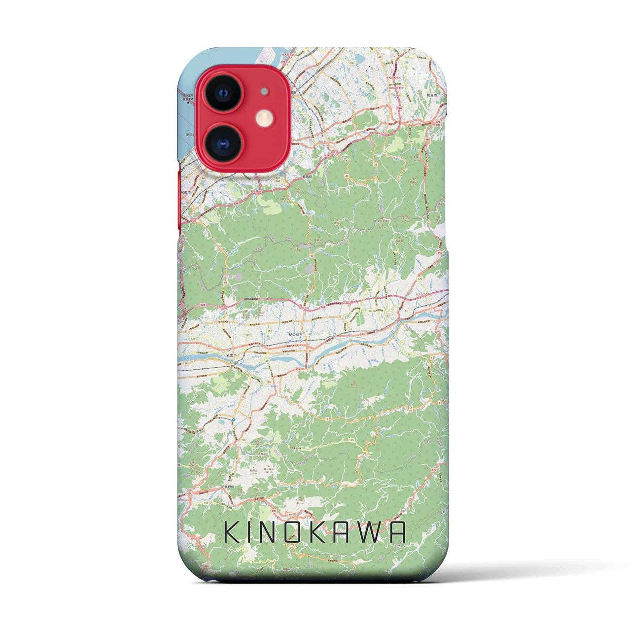 【紀の川(和歌山県)】地図柄iPhoneケース(バックカバータイプ)