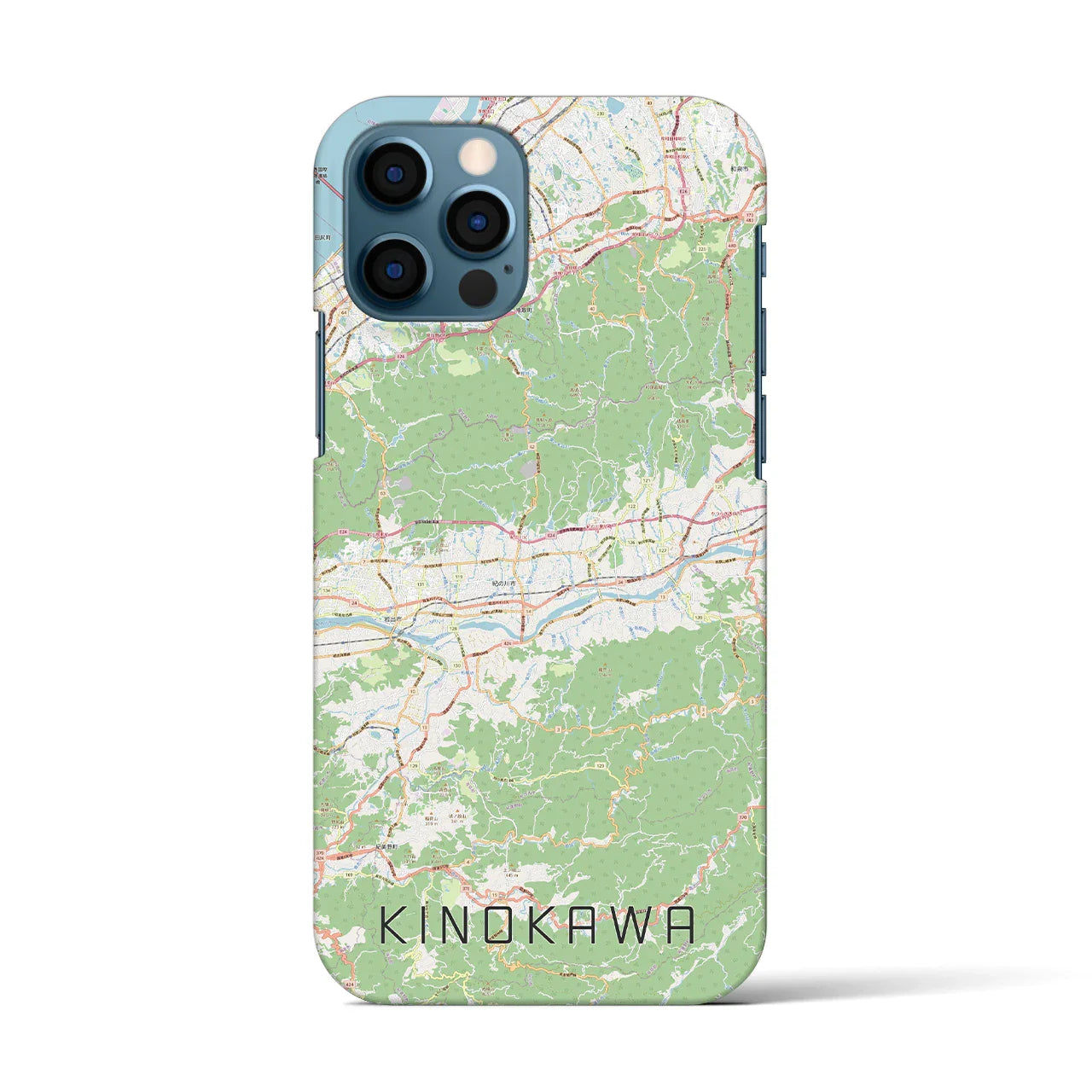【紀の川(和歌山県)】地図柄iPhoneケース(バックカバータイプ)