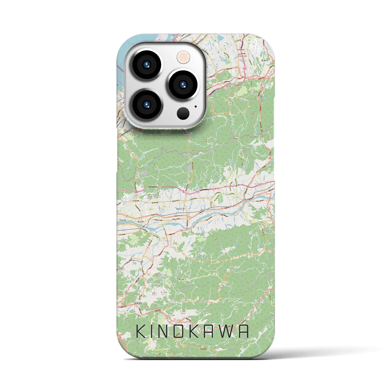 【紀の川(和歌山県)】地図柄iPhoneケース(バックカバータイプ)