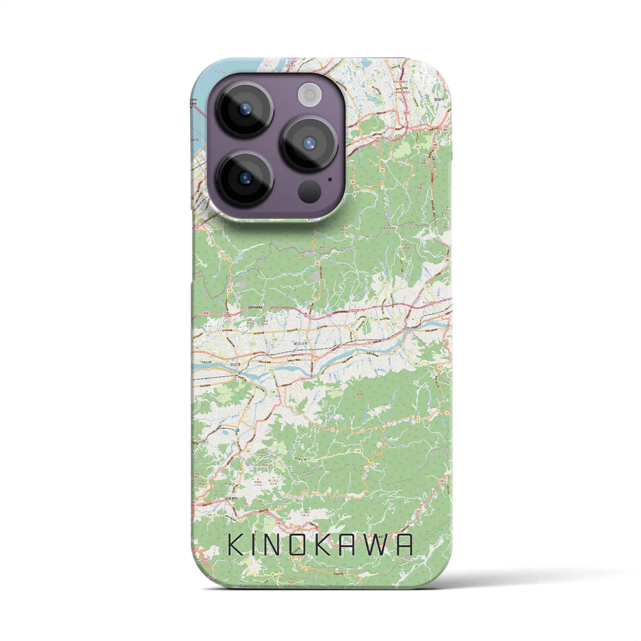 【紀の川(和歌山県)】地図柄iPhoneケース(バックカバータイプ)