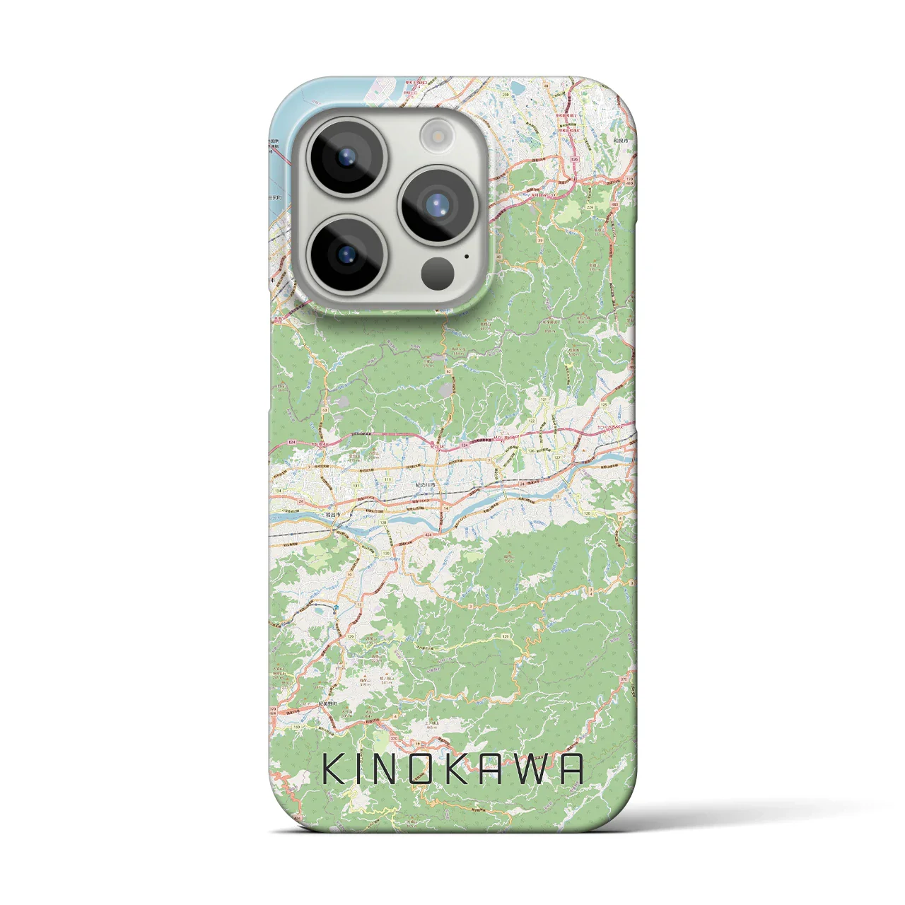 【紀の川(和歌山県)】地図柄iPhoneケース(バックカバータイプ)