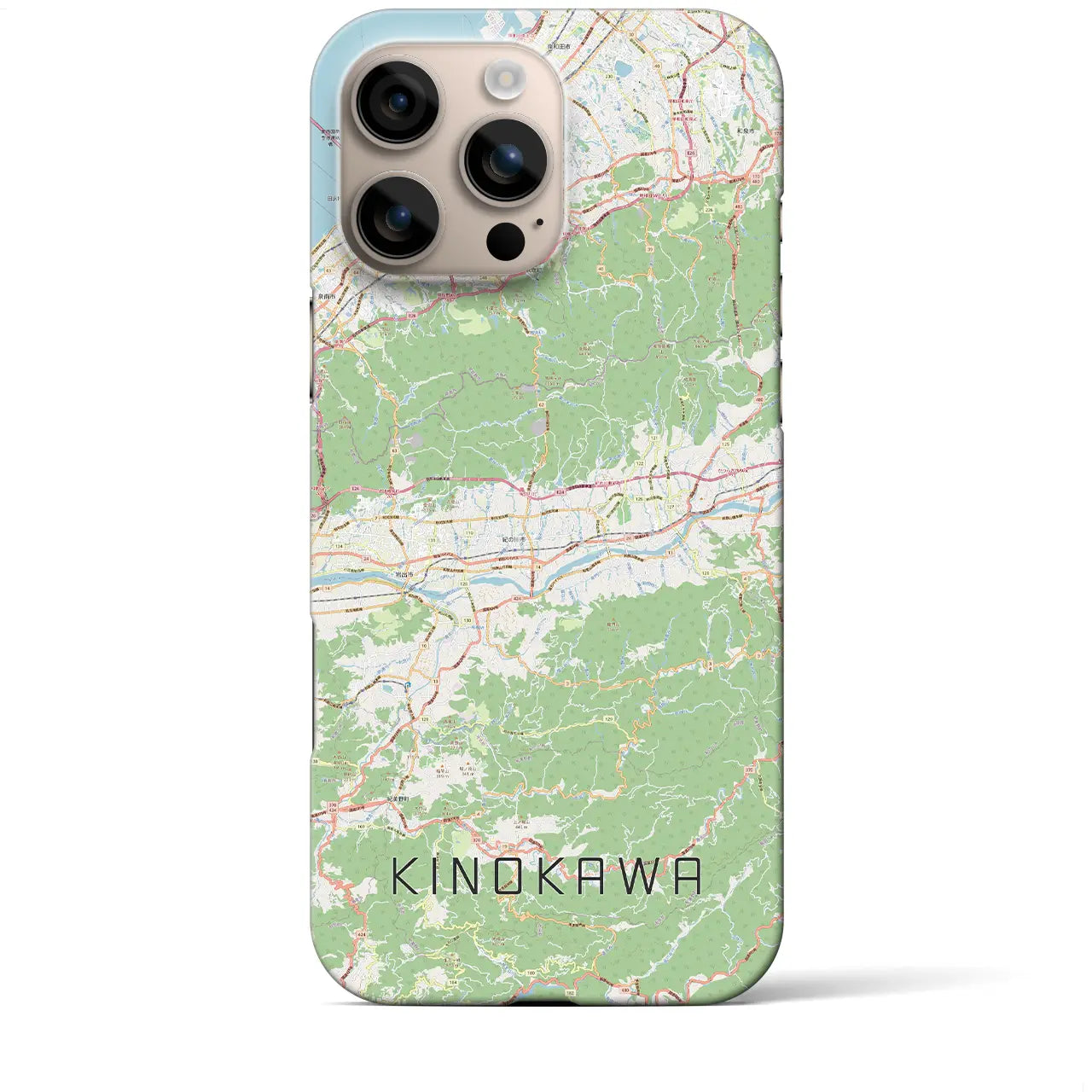 【紀の川(和歌山県)】地図柄iPhoneケース(バックカバータイプ)