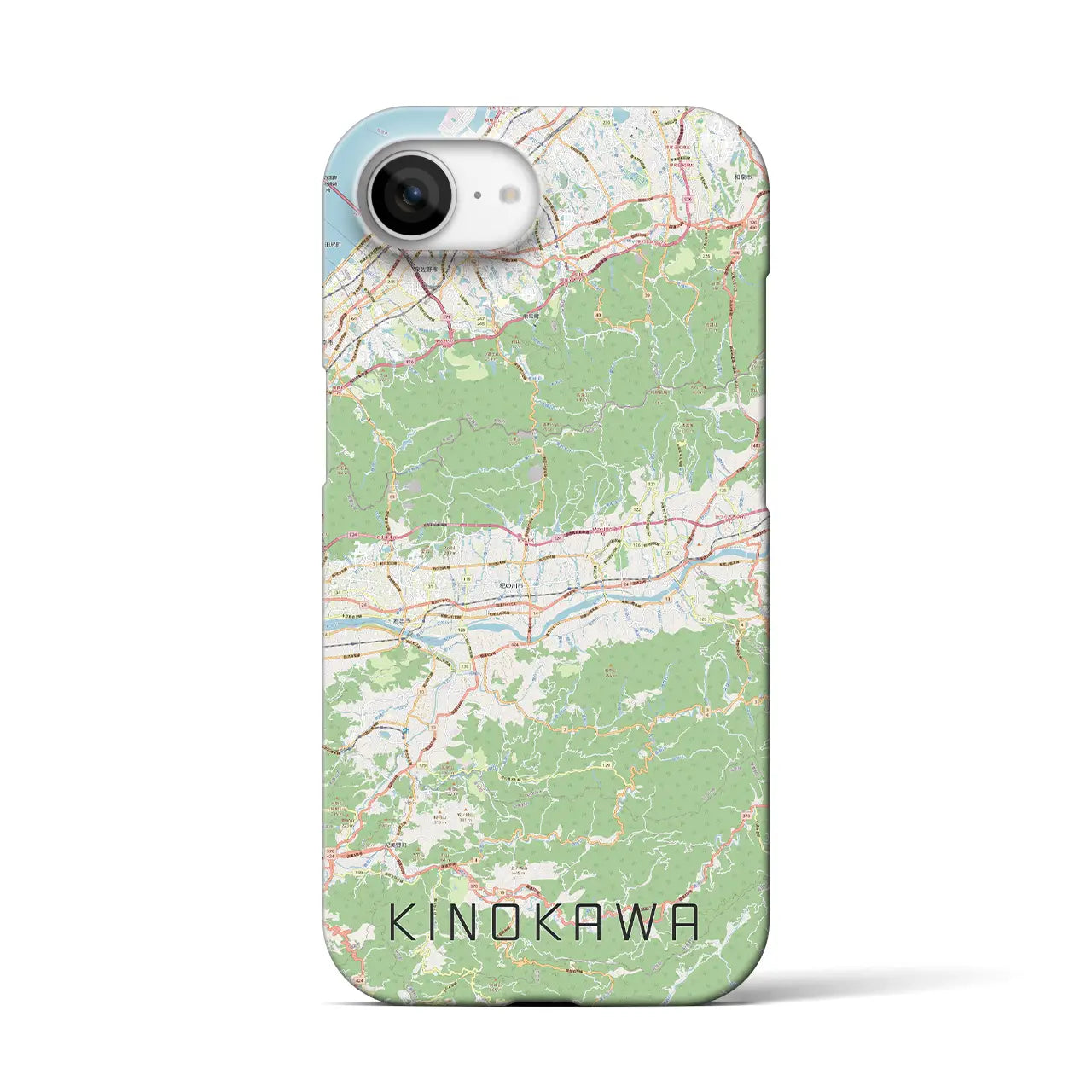 【紀の川(和歌山県)】地図柄iPhoneケース(バックカバータイプ)