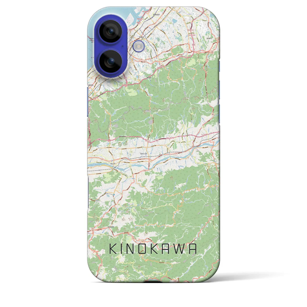 【紀の川(和歌山県)】地図柄iPhoneケース(バックカバータイプ)