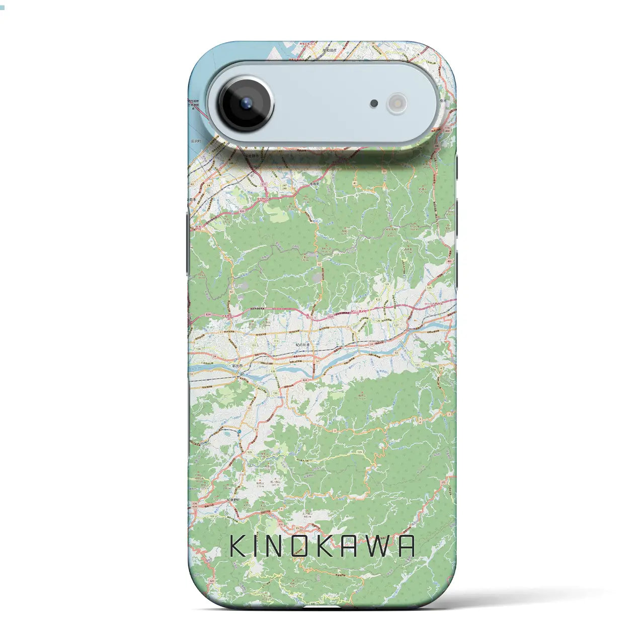 【紀の川(和歌山県)】地図柄iPhoneケース(バックカバータイプ)