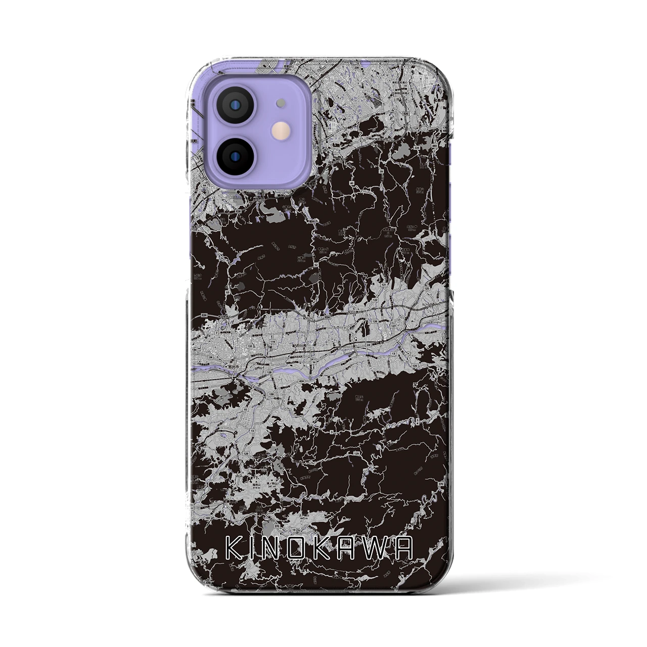 【紀の川(和歌山県)】地図柄iPhoneケース(クリアタイプ)