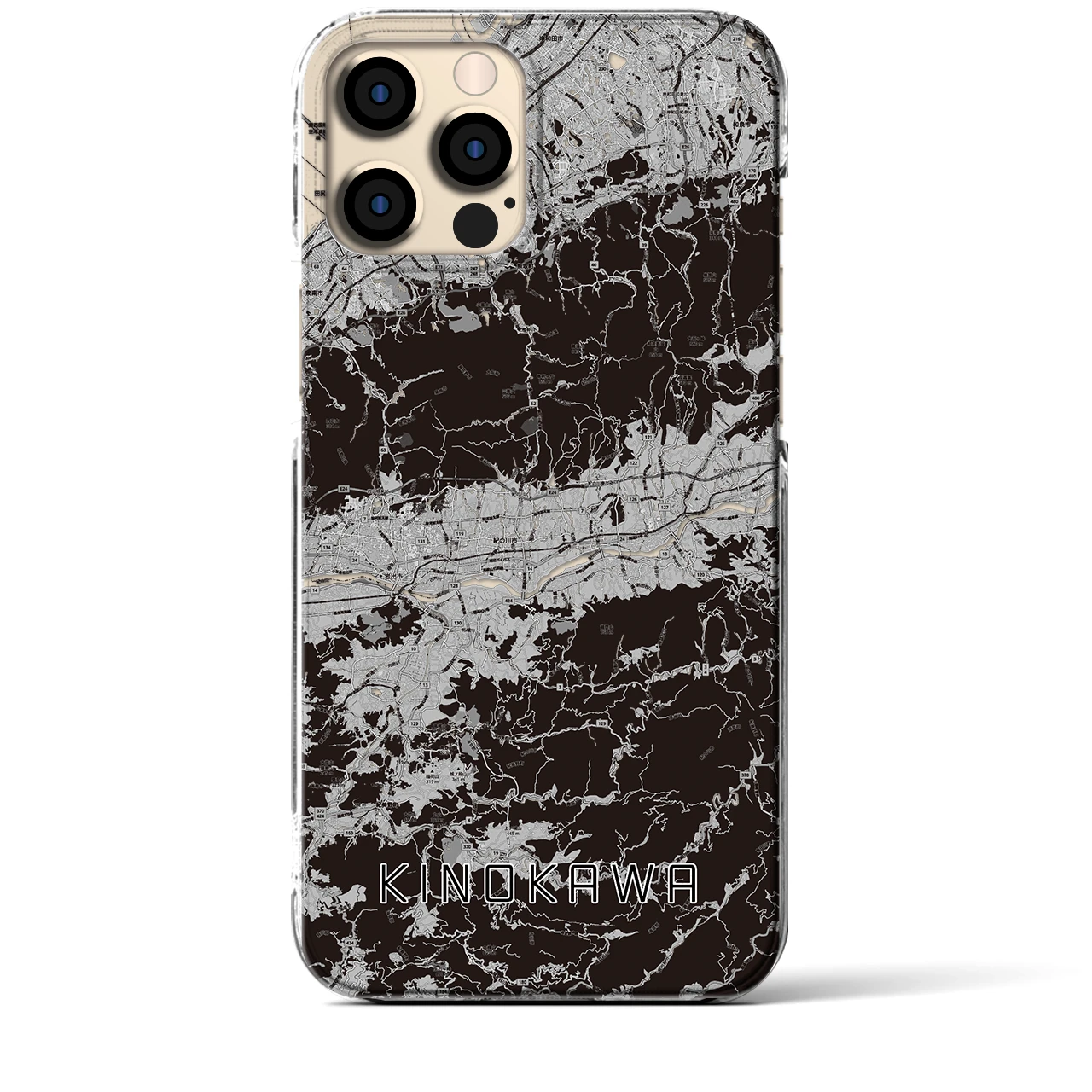 【紀の川(和歌山県)】地図柄iPhoneケース(クリアタイプ)