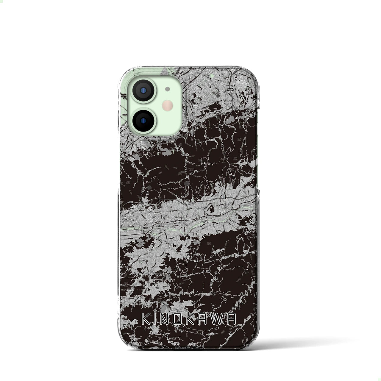 【紀の川(和歌山県)】地図柄iPhoneケース(クリアタイプ)