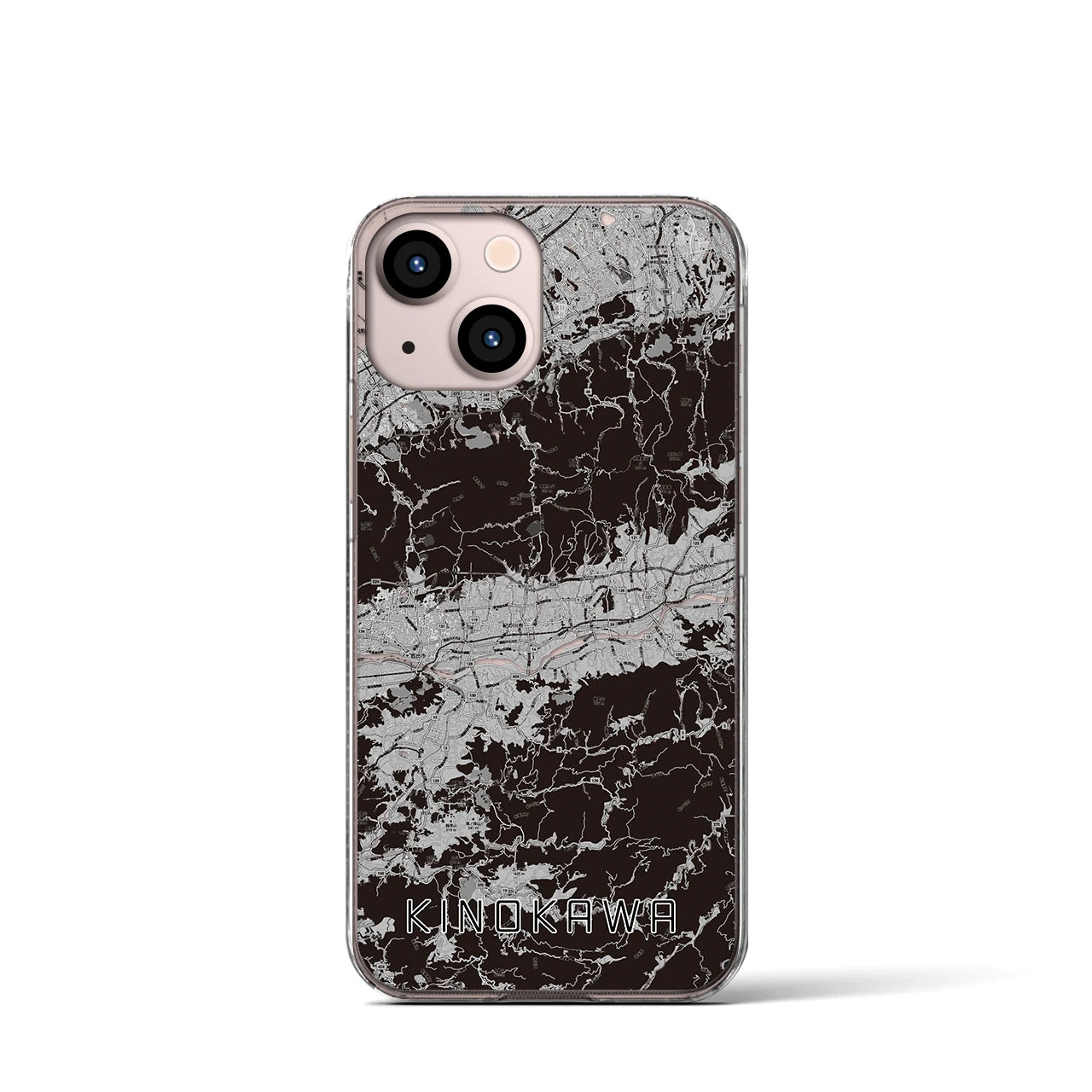 【紀の川(和歌山県)】地図柄iPhoneケース(クリアタイプ)