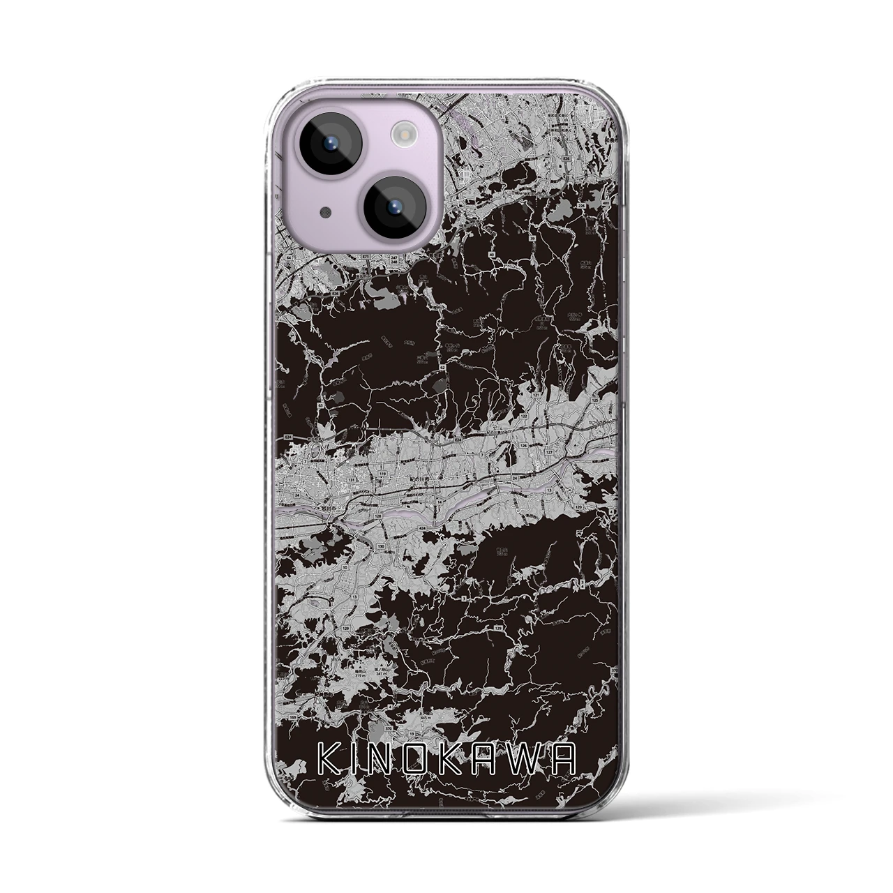 【紀の川(和歌山県)】地図柄iPhoneケース(クリアタイプ)