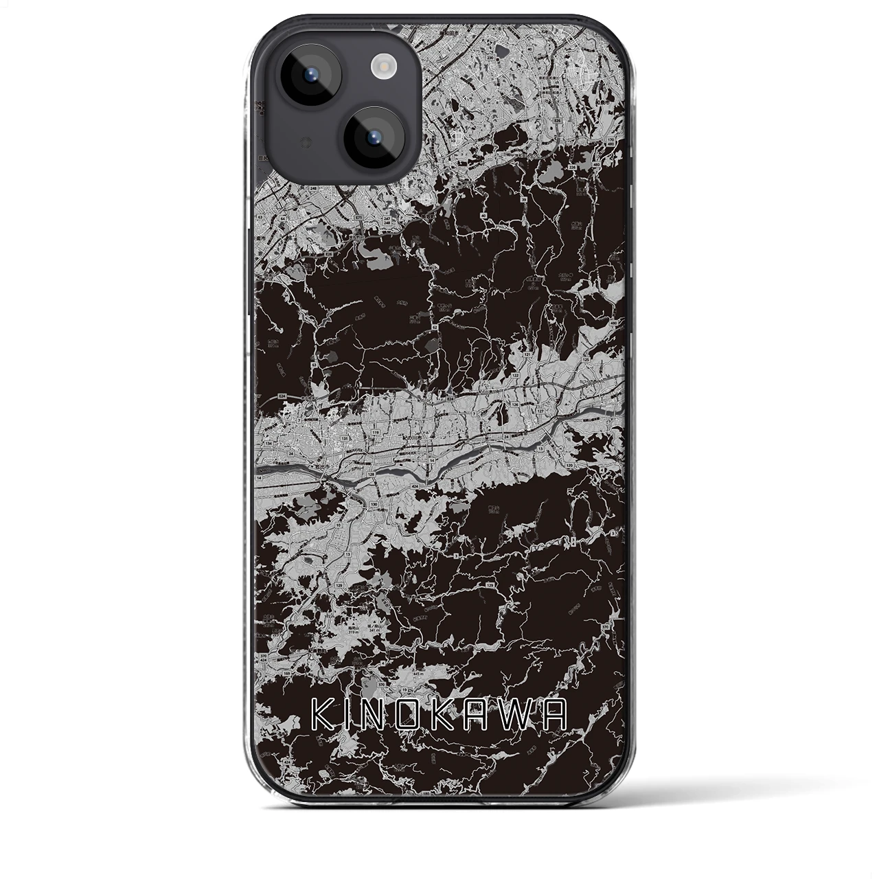 【紀の川(和歌山県)】地図柄iPhoneケース(クリアタイプ)