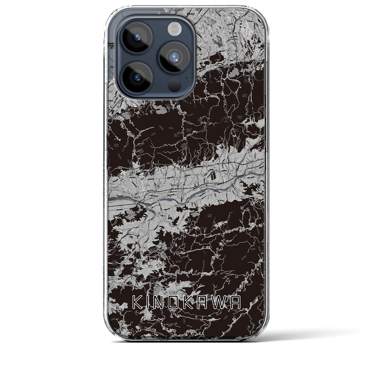 【紀の川(和歌山県)】地図柄iPhoneケース(クリアタイプ)