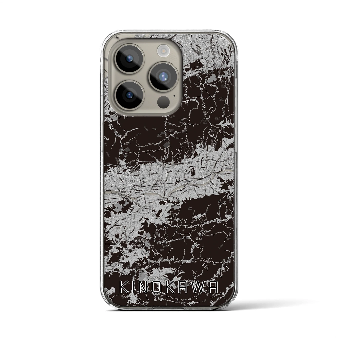 【紀の川(和歌山県)】地図柄iPhoneケース(クリアタイプ)