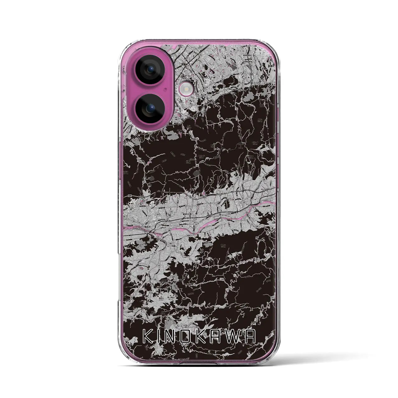 【紀の川(和歌山県)】地図柄iPhoneケース(クリアタイプ)