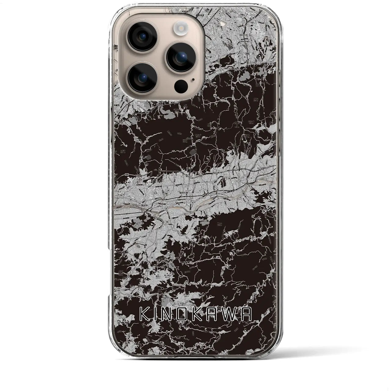 【紀の川(和歌山県)】地図柄iPhoneケース(クリアタイプ)